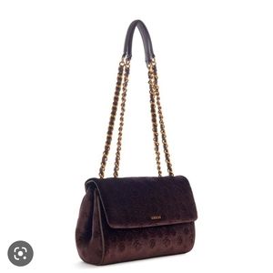 Guess velvet handbag